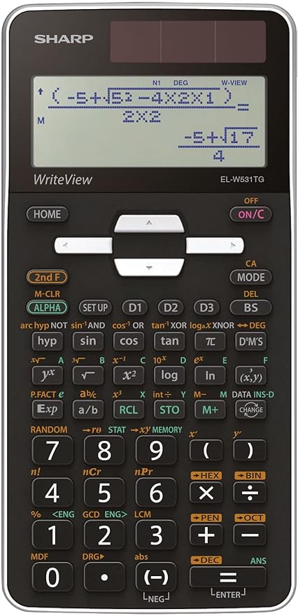 Sharp Calculator , Model - ELW531TG-WH