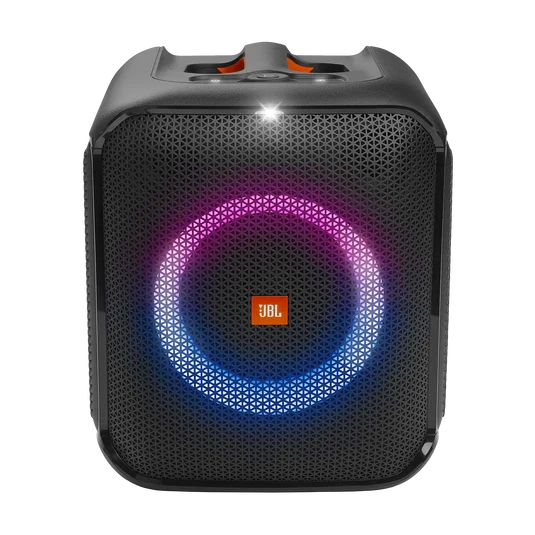 JBL Partybox Encore Essential Portable Party Speaker, 100W Powerful Sound, Built-In Dynamic Light Show, IPX Splash Proof Design, 10 Hours of Playtime, Multisource Playback - Black, JBLPBENCOREESSUK