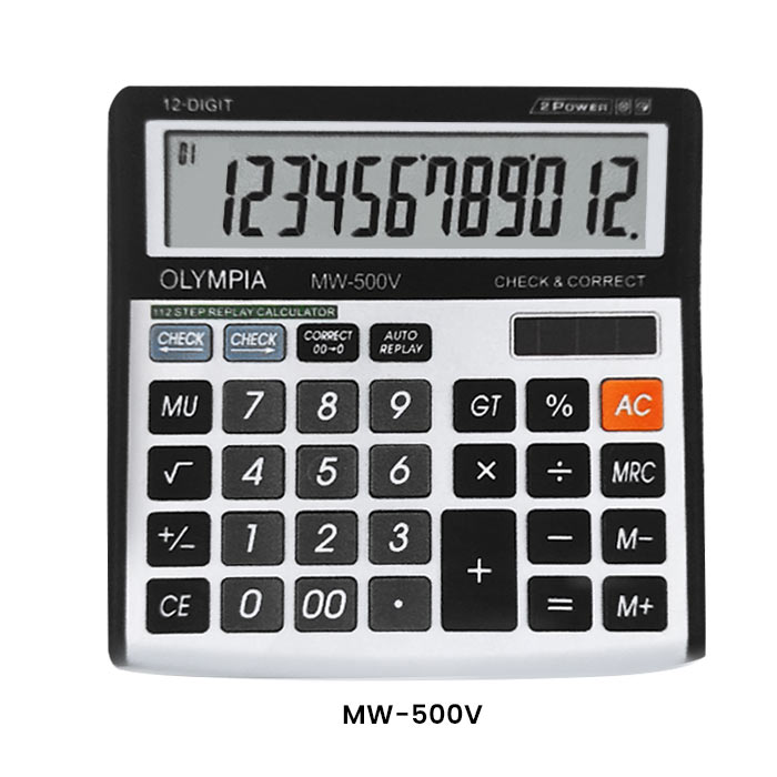 Olympia Calculator , Model - MW500V