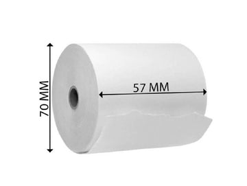 Thermal Cash Roll, 57mm x 70mm, White, 5Pcs-Pack