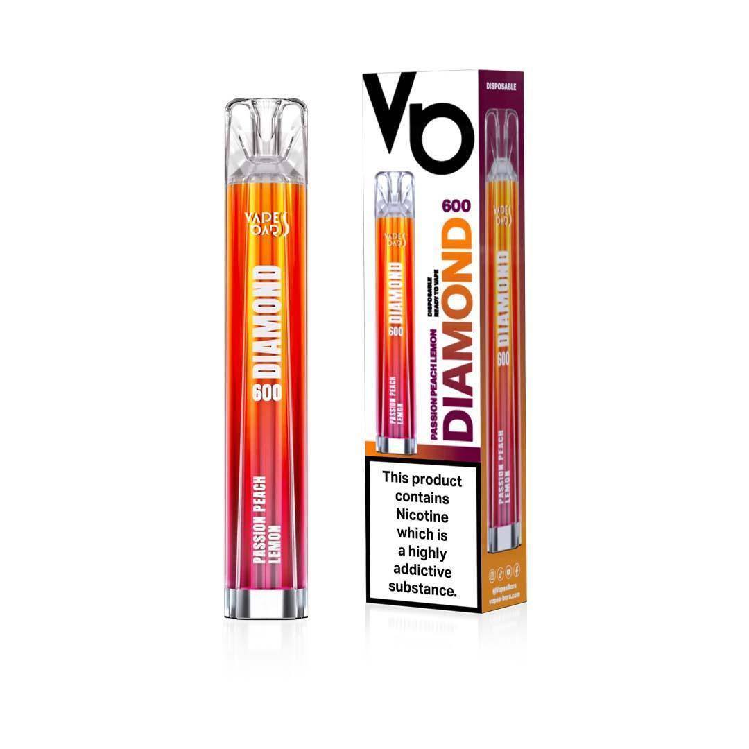 Diamond 600 Passion Peach Lemon Disposable Vape - Click & Vape