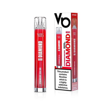 Diamond 600 Strawberry Bon Bon Disposable Vape - Click & Vape